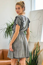 Load image into Gallery viewer, Ruffle Charm Denim Dress - krisglamcloset