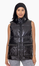 Load image into Gallery viewer, Glossy Faux Patent Leather Longline Vest - krisglamcloset