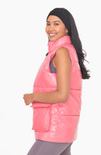 Load image into Gallery viewer, Glossy Faux Patent Leather Longline Vest - krisglamcloset