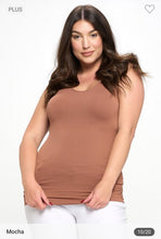 Load image into Gallery viewer, Reversible V or U Neckline Plus Seamless Tank - krisglamcloset