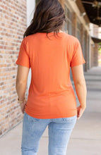Load image into Gallery viewer, Chloe Cozy Tee - Pumpkin | Women's V-Neck Top - krisglamcloset