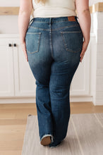 Load image into Gallery viewer, Cassandra High Rise Control Top Distressed Flare Jeans - krisglamcloset