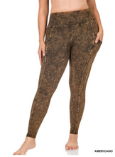 Load image into Gallery viewer, ZENANA MINERAL WASH WIDE WAISTBAND FULL LENGTH LEGGINGS - krisglamcloset