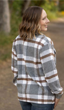 Load image into Gallery viewer, Norah Plaid Shacket - Grey and Tan | Women's Shacket - krisglamcloset