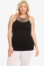 Load image into Gallery viewer, Womens Plus Seamless Triple Criss-Cross Front Cami - krisglamcloset