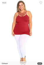 Load image into Gallery viewer, Womens Plus Seamless Triple Criss-Cross Front Cami - krisglamcloset