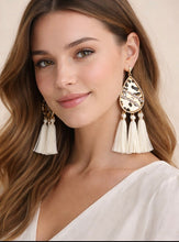 Load image into Gallery viewer, Not My First Rodeo Teardrop Tassel Earrings - krisglamcloset