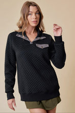 Load image into Gallery viewer, DIAMOND COTTON PADDING PULL OVER WITH METAL SNAP - krisglamcloset