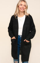 Load image into Gallery viewer, STRIPE TEXTURED OPEN CARDIGAN WITH POCKETS - krisglamcloset