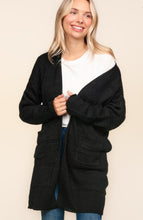Load image into Gallery viewer, STRIPE TEXTURED OPEN CARDIGAN WITH POCKETS - krisglamcloset