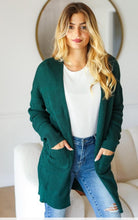 Load image into Gallery viewer, STRIPE TEXTURED OPEN CARDIGAN WITH POCKETS - krisglamcloset