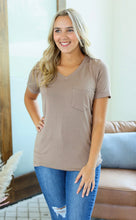 Load image into Gallery viewer, Michelle Mae Sophie Pocket Tee - Mocha - krisglamcloset