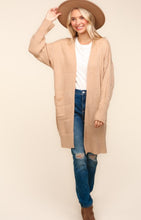 Load image into Gallery viewer, STRIPE TEXTURED OPEN CARDIGAN WITH POCKETS - krisglamcloset