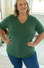 Load image into Gallery viewer, Michelle Mae Sophie Pocket Tee - Forest Green - krisglamcloset