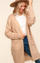 Load image into Gallery viewer, STRIPE TEXTURED OPEN CARDIGAN WITH POCKETS - krisglamcloset