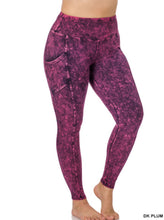 Load image into Gallery viewer, ZENANA PLUS MINERAL WASH WIDE WAISTBAND FULL LEGGINGS WITH POCKETS - krisglamcloset