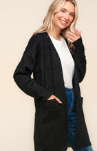 Load image into Gallery viewer, STRIPE TEXTURED OPEN CARDIGAN WITH POCKETS - krisglamcloset
