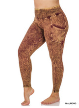 Load image into Gallery viewer, ZENANA PLUS MINERAL WASH WIDE WAISTBAND FULL LEGGINGS WITH POCKETS - krisglamcloset
