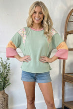 Load image into Gallery viewer, Mint Blossom Oversized Knit Tee