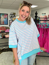Load image into Gallery viewer, PREODER ENDS Fri 7/12 at 6 pm | seaside stripe top, pink - krisglamcloset