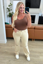Load image into Gallery viewer, Selena High Rise Distressed 90's Straight Jeans in Bone - krisglamcloset