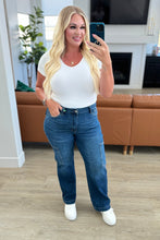 Load image into Gallery viewer, Leila High Rise Cargo Straight Jeans - krisglamcloset