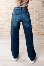 Load image into Gallery viewer, Leila High Rise Cargo Straight Jeans - krisglamcloset