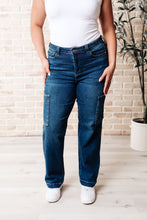 Load image into Gallery viewer, Leila High Rise Cargo Straight Jeans - krisglamcloset