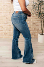 Load image into Gallery viewer, Miley High Waist Control Top Frayed Hem Flare Jeans - krisglamcloset