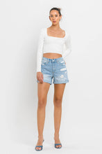 Load image into Gallery viewer, VERVET REBECCA HIGH RISE DOUBLE CUFFED BOYFRIEND SHORTS - krisglamcloset