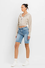 Load image into Gallery viewer, VERVET VALERIE HIGH RISE RAW HEM BERMUDA SHORTS - krisglamcloset