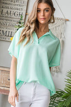 Load image into Gallery viewer, COLLAR NECK SOLID TOP - krisglamcloset