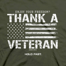 Load image into Gallery viewer, HOLD FAST Mens T-Shirt Thank A Veteran - krisglamcloset