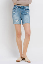Load image into Gallery viewer, VERVET LORETTA HIGH RISE MIDI SHORTS - krisglamcloset