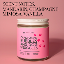 Load image into Gallery viewer, Champagne Bubbles, And Dog Snuggles- Funny Candle Gift - krisglamcloset