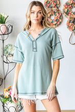 Load image into Gallery viewer, SOLID WAFFLE HOODIE TOP - krisglamcloset