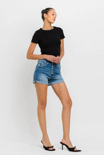 Load image into Gallery viewer, VERVET CORTNEY SUPER HIGH RISE BUTTON UP MOM SHORTS - krisglamcloset