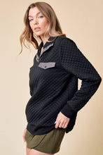 Load image into Gallery viewer, DIAMOND COTTON PADDING PULL OVER WITH METAL SNAP - krisglamcloset