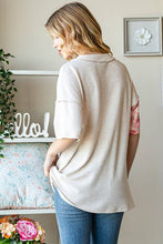 Load image into Gallery viewer, SOLID AND FLORAL TOP - krisglamcloset
