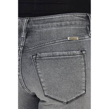 Load image into Gallery viewer, KanCan Dark Gray Mid Rise Bermuda Frayed Shorts - krisglamcloset