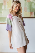 Load image into Gallery viewer, ET7861-10 URBAN RIBBED COLOR BLOCK TOP - krisglamcloset