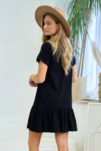 Load image into Gallery viewer, D Ring Strap Sleeve Detail Easy Dress - krisglamcloset