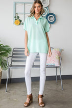 Load image into Gallery viewer, COLLAR NECK SOLID TOP - krisglamcloset