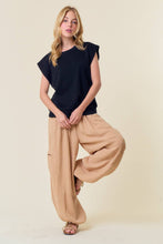 Load image into Gallery viewer, COTTON FRENCH TERRY CREW NECK MUSCLE SWEATSHIRT - krisglamcloset