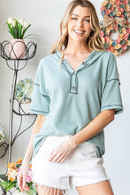 Load image into Gallery viewer, SOLID WAFFLE HOODIE TOP - krisglamcloset