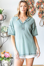 Load image into Gallery viewer, SOLID WAFFLE HOODIE TOP - krisglamcloset