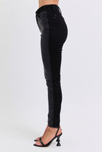 Load image into Gallery viewer, Judy Blue Faux Leather & Denim Skinny Jeans - krisglamcloset