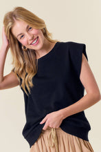 Load image into Gallery viewer, COTTON FRENCH TERRY CREW NECK MUSCLE SWEATSHIRT - krisglamcloset