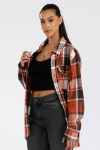 Load image into Gallery viewer, Boyfriend Oversized Soft Flannel Shacket Rust - krisglamcloset