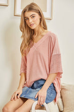 Load image into Gallery viewer, Knit Top Mix With Crochet Detailing - krisglamcloset